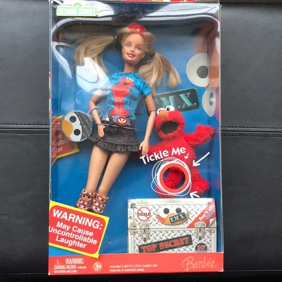 Barbie Toys Barbie Doll With Tickle Me Elmo Batteries No